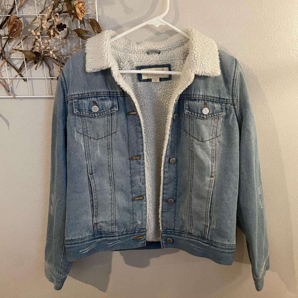Jade & Ivory Fur Lined Jean Jacket